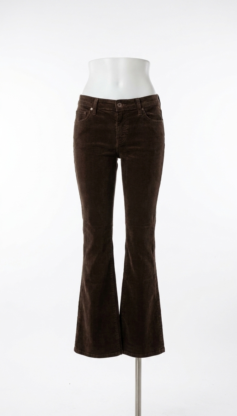 NEW AG JEANS angeline mid rise brown cord in brown